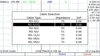 Cable time library stores commonly encountered coaxial and twisted pair cable industry standards.  Add your own cable types.