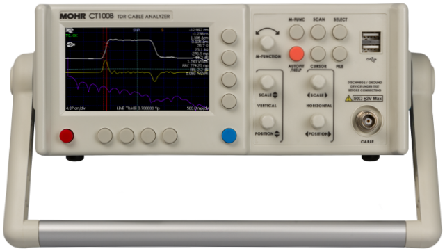 CT100B Time-Domain Reflectometer (TDR) with 50 Ohm BNC test port.